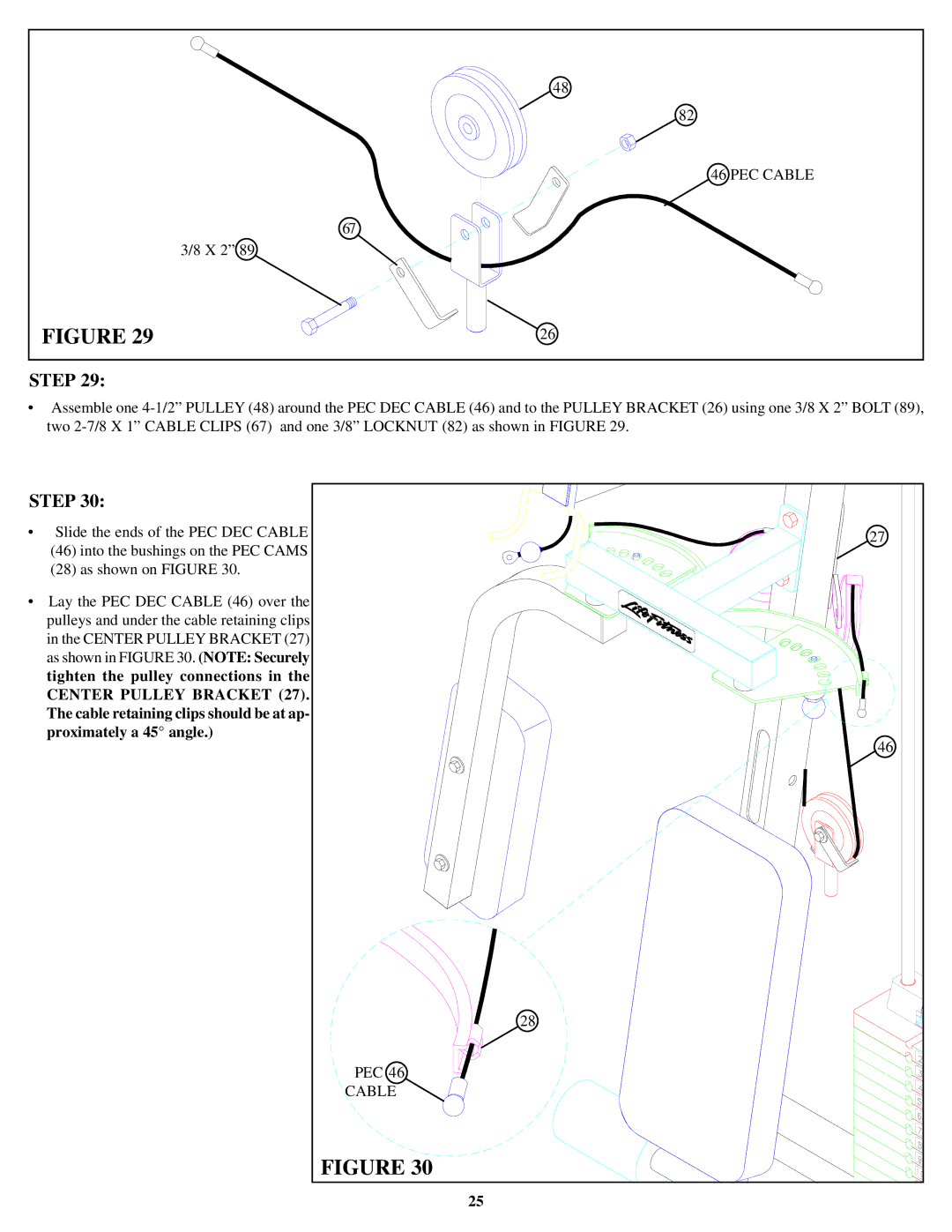 Life Fitness 849 manual PEC Cable 
