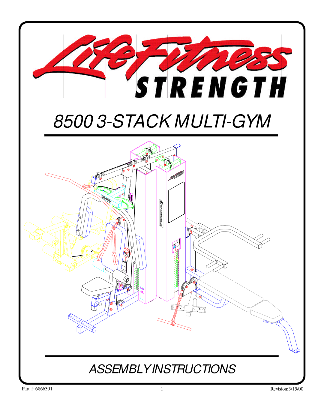 Life Fitness manual 8500 3-STACK MULTI-GYM 