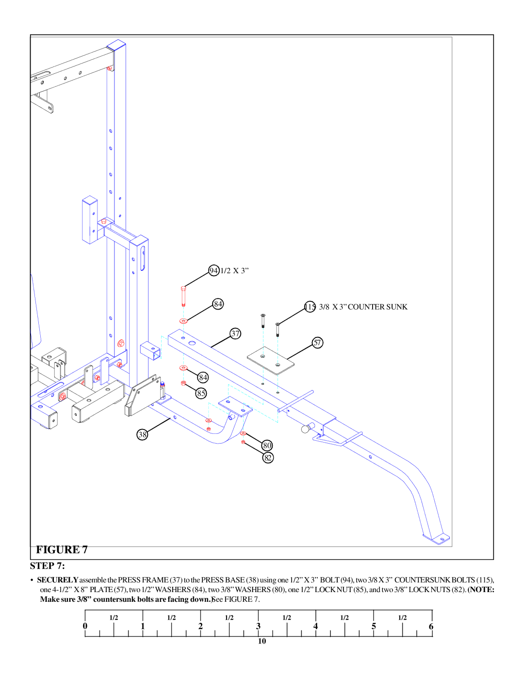 Life Fitness 8500 3 manual 94 1/2 X 115 3/8 X 3 Counter Sunk 