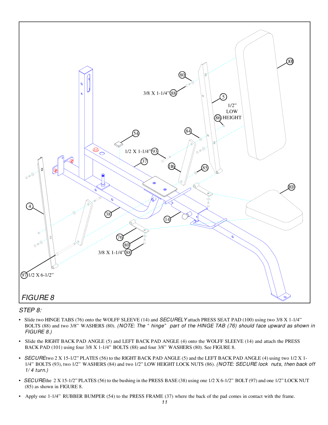 Life Fitness 8500 3 manual X 1-1/4 97 1/2 X 6-1/2 101 