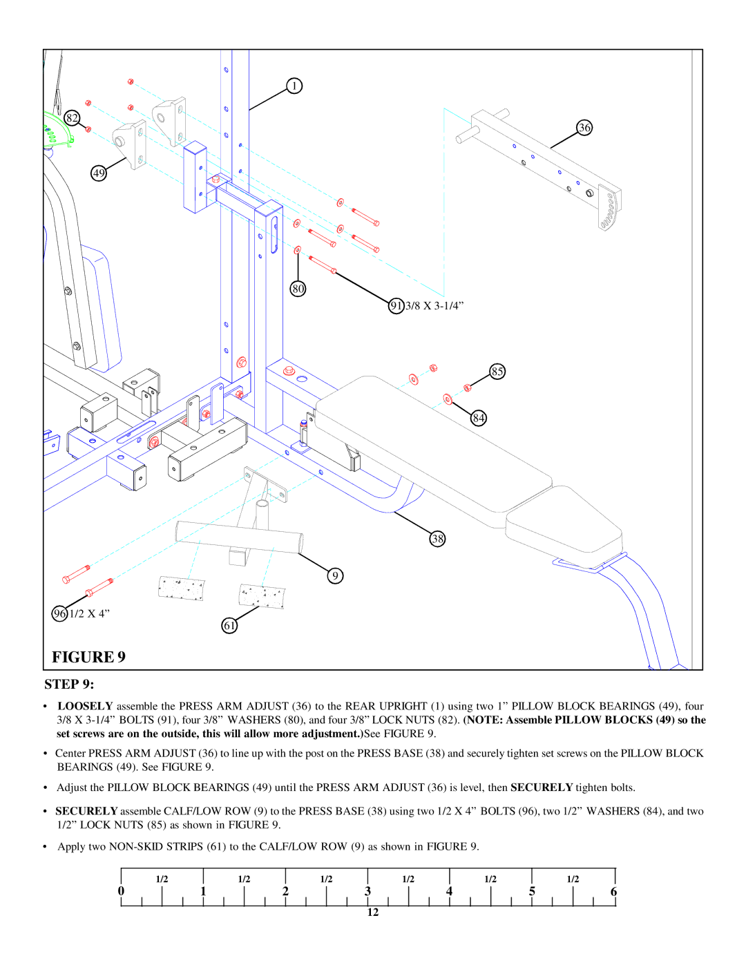 Life Fitness 8500 3 manual 91 3/8 X 3-1/4 