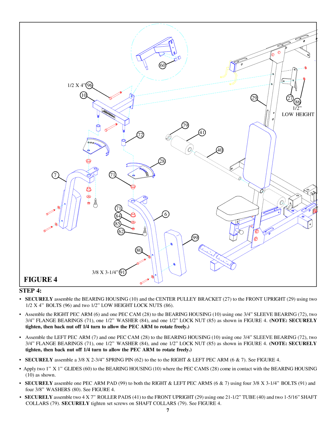 Life Fitness 8500 3 manual LOW Height 