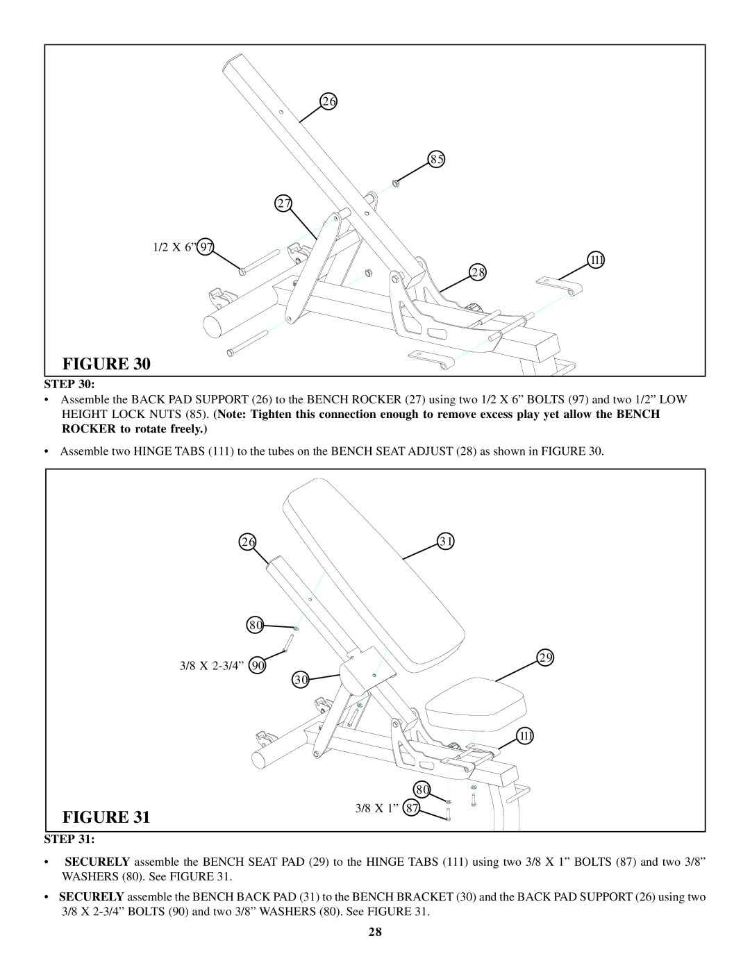 Life Fitness 880 manual Rocker to rotate freely 