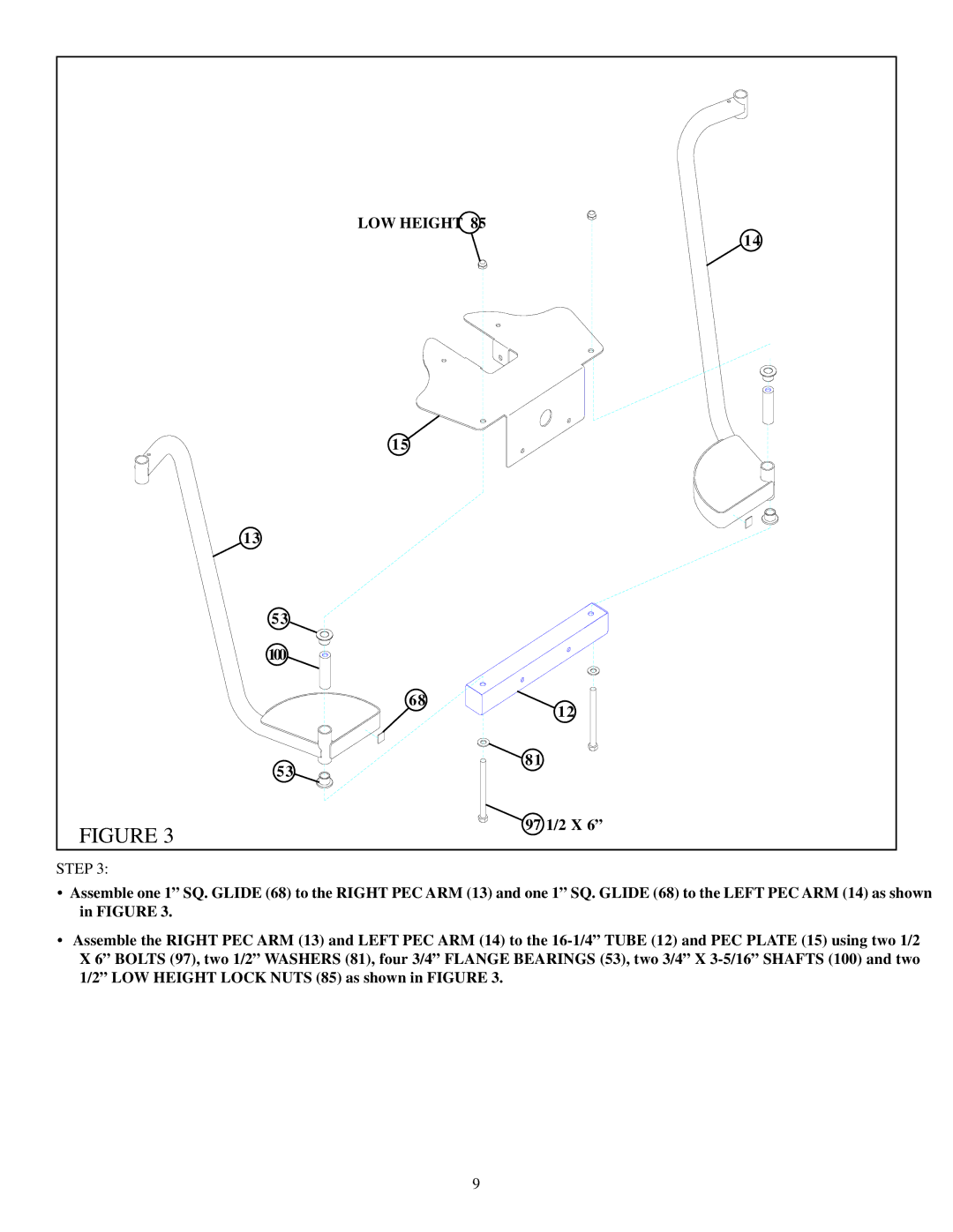 Life Fitness 880 manual LOW Height 