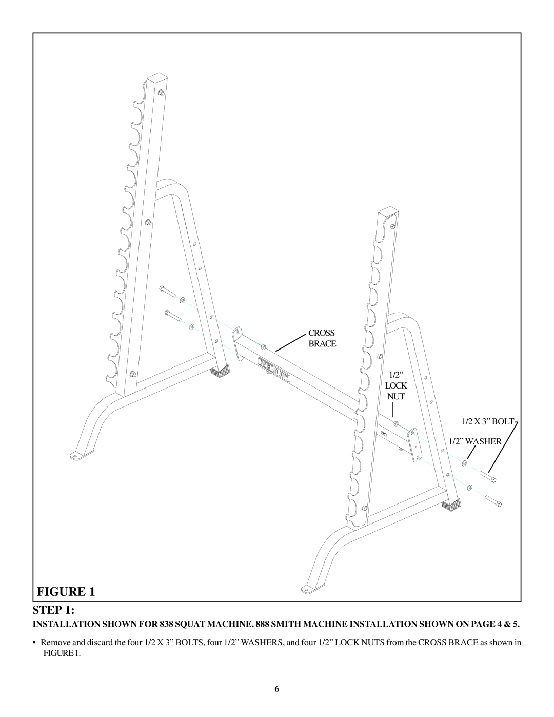 Life Fitness 883 manual Cross 