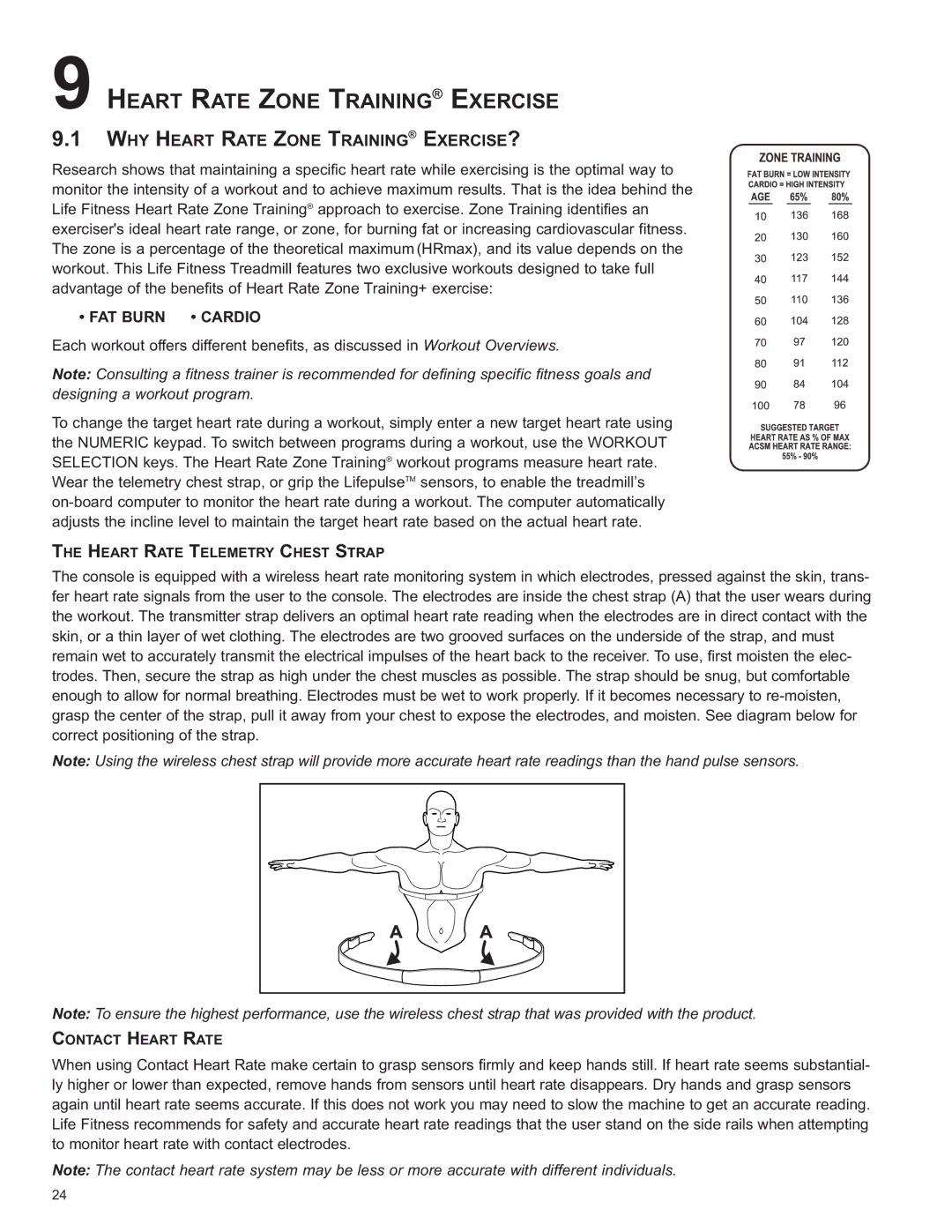 Life Fitness 8860701 owner manual Heart Rate Zone Training Exercise, WHY Heart Rate Zone Training EXERCISE? 