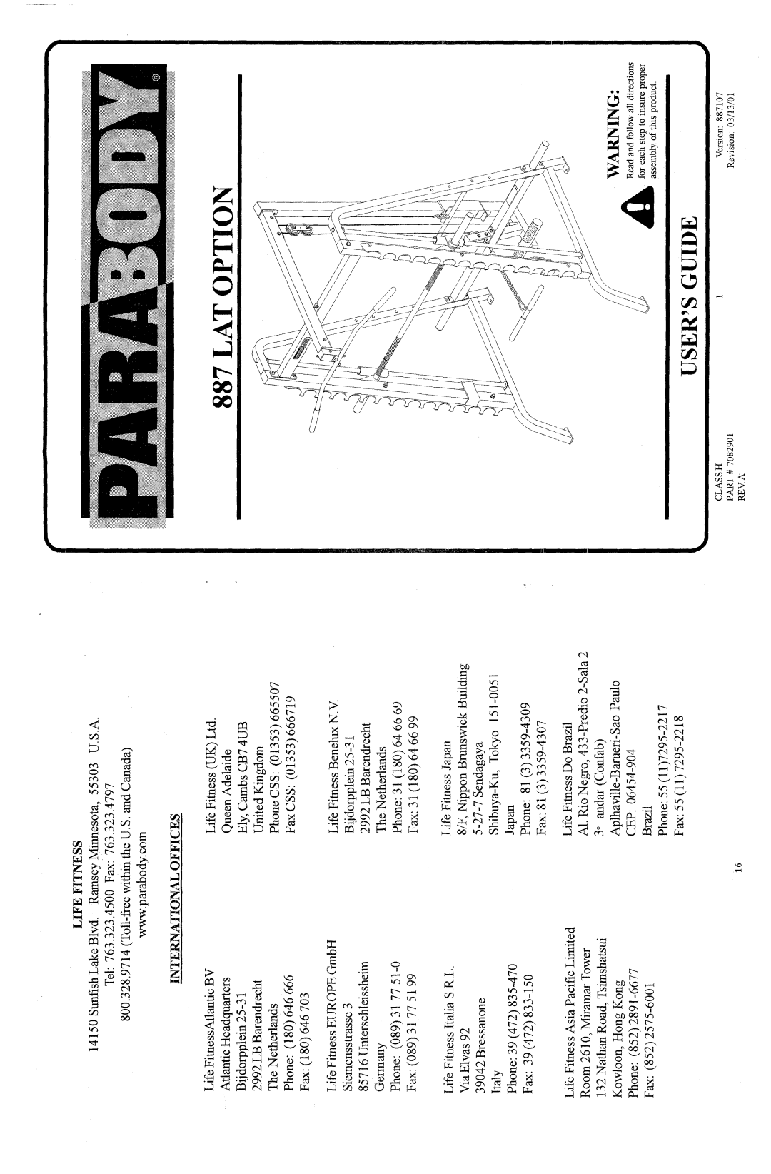 Life Fitness 887 manual Iii 