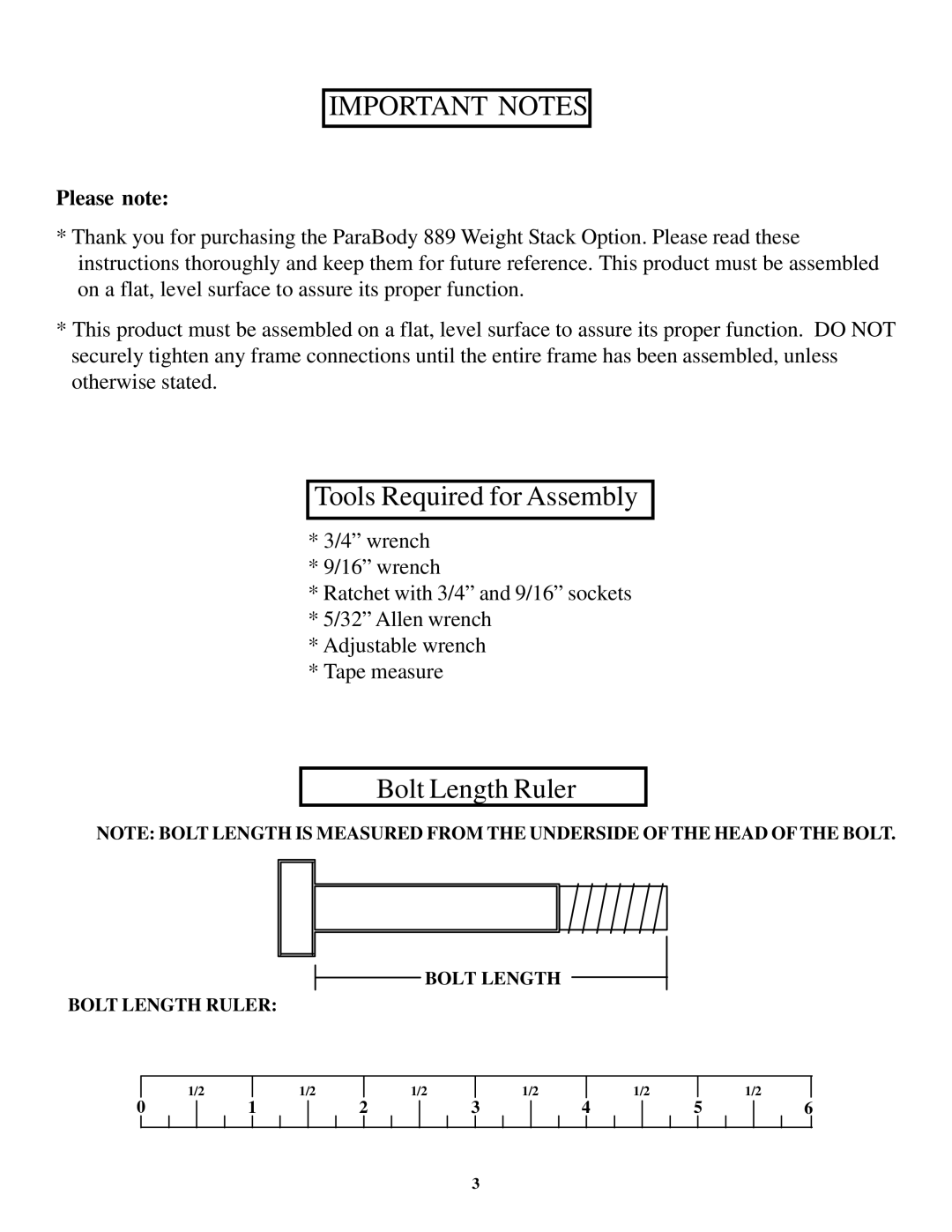 Life Fitness 889 manual Important Notes 