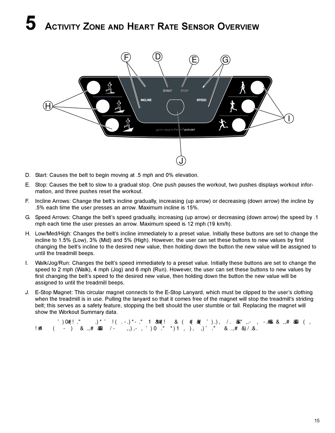 Life Fitness 8972901 REV B-3 owner manual E G, ACTIVITy zONe and HeArT rATe seNsOr OVerVIeW 