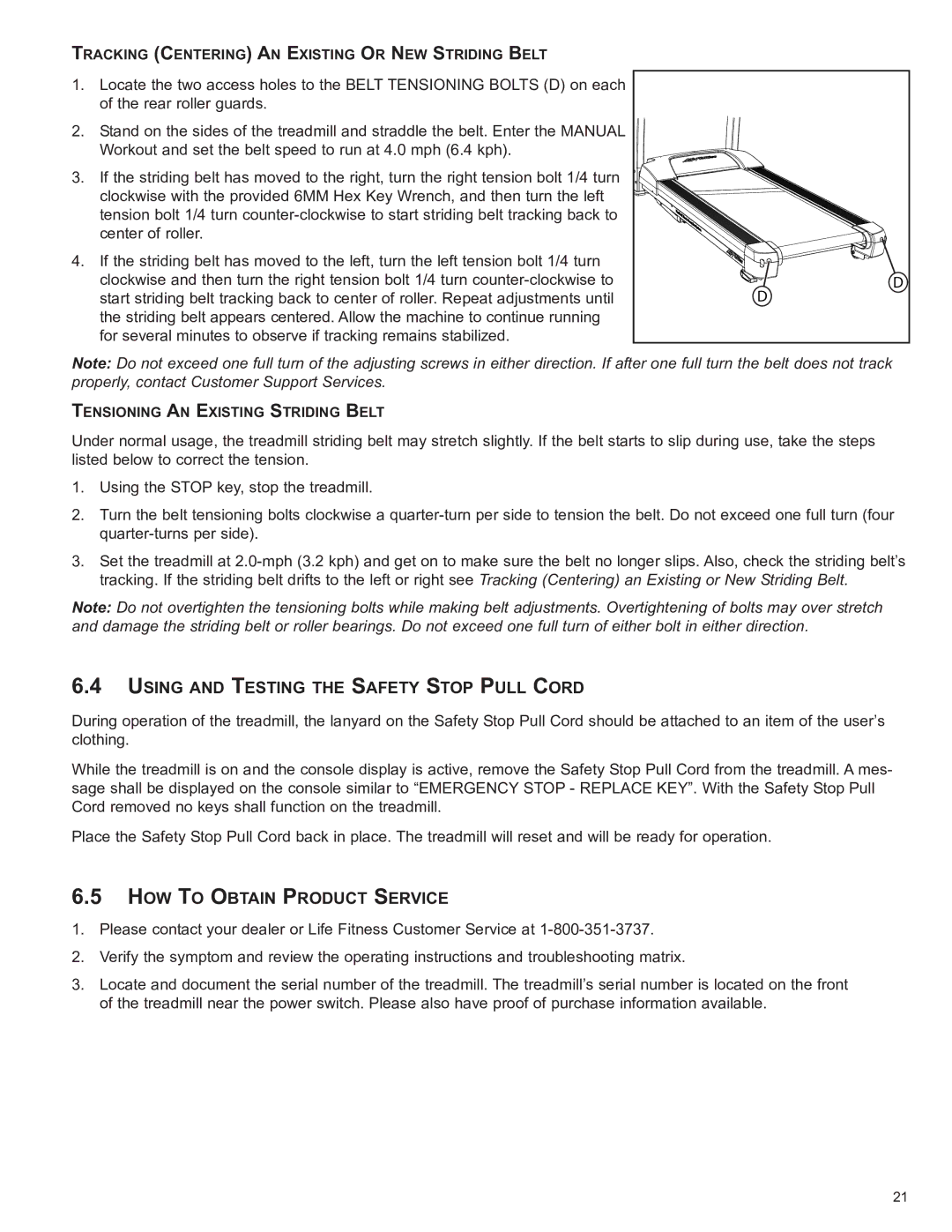 Life Fitness 8972901 REV B-3 owner manual UsING and TesTING THe sAfeTy sTOp pUll COrD, HOW to ObTAIN prODUCT serVICe 