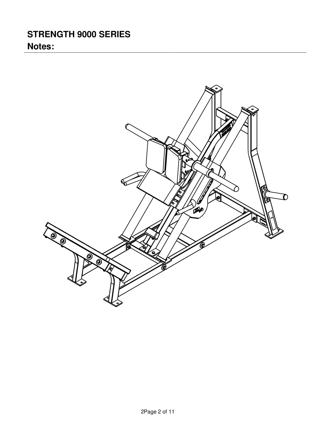 Life Fitness manual Strength 9000 Series Notes 