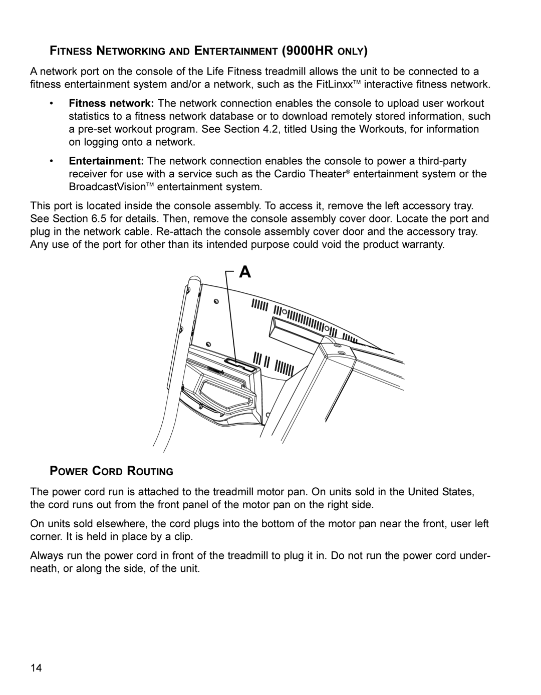 Life Fitness operation manual Fitness Networking and Entertainment 9000HR only 