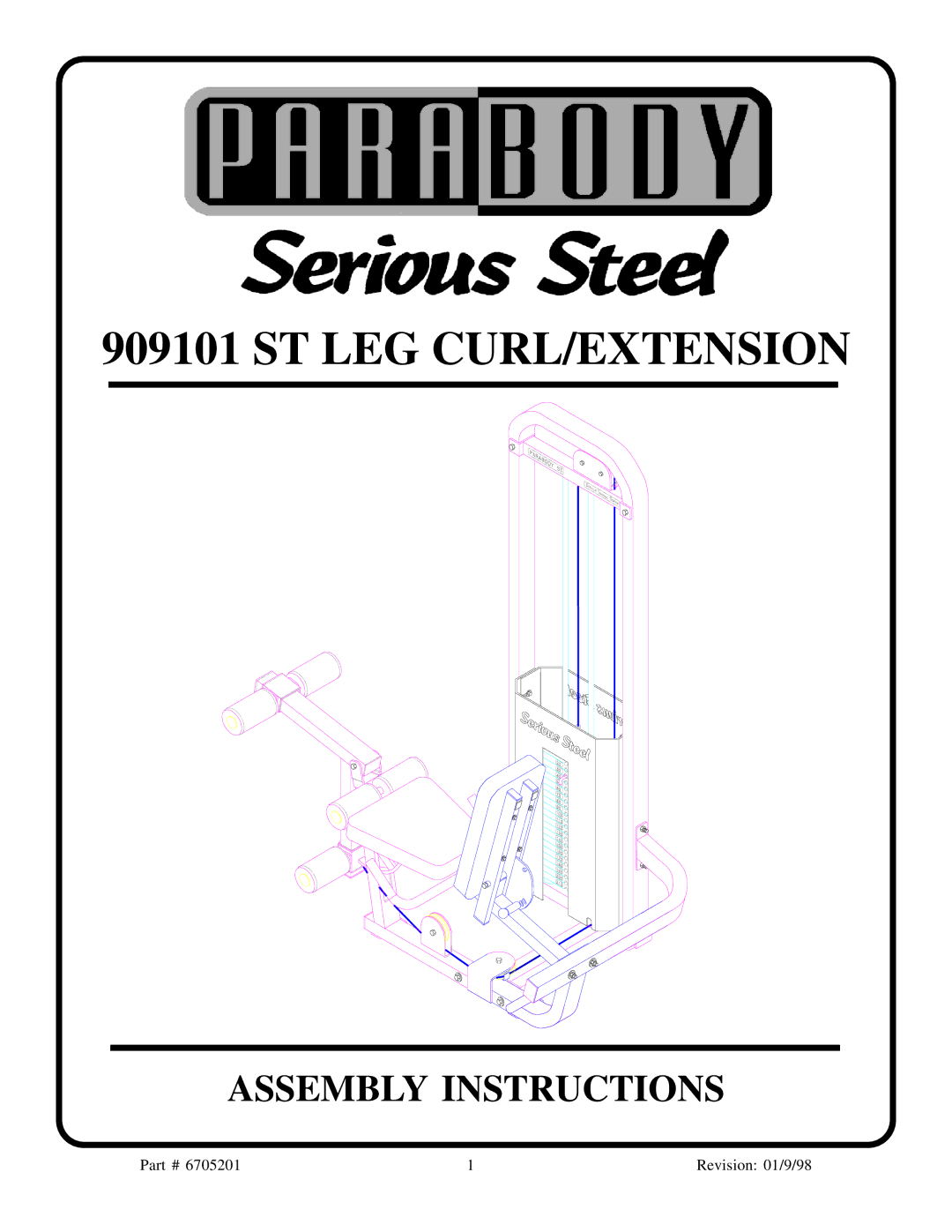 Life Fitness 909101 ST manual St Leg Curl/Extension 