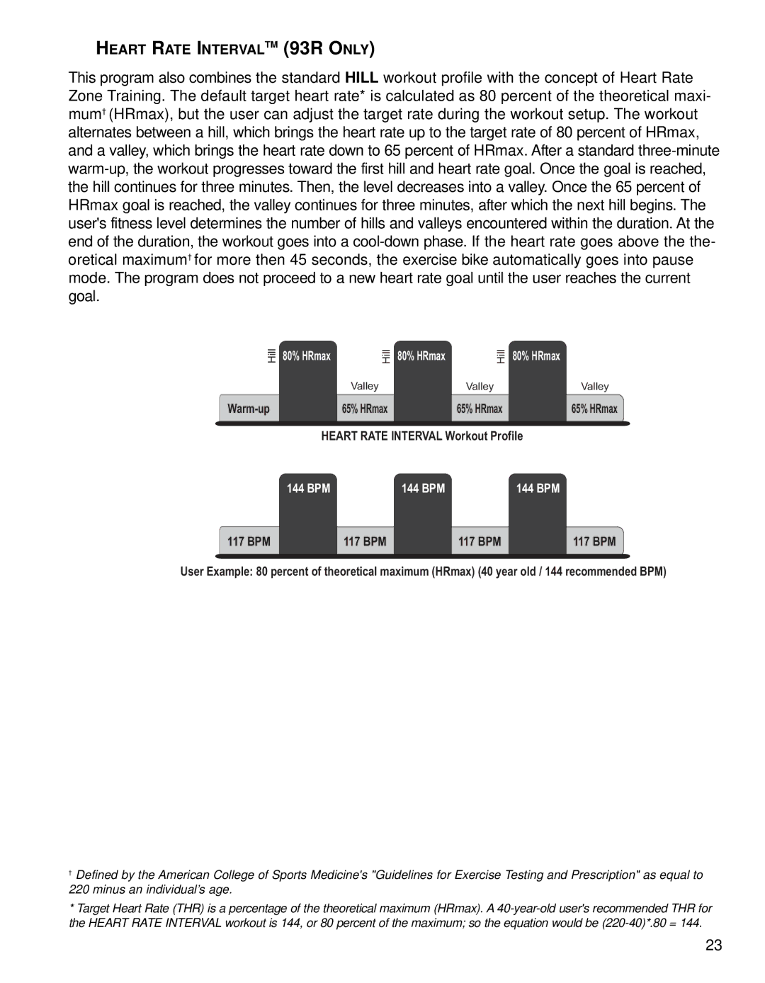 Life Fitness 90R operation manual Heart Rate Intervaltm 93R only 