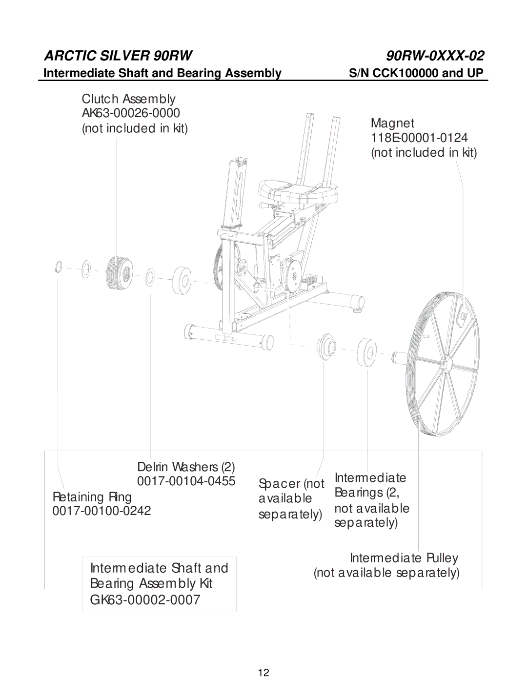 Life Fitness manual Arctic Silver 90RW 