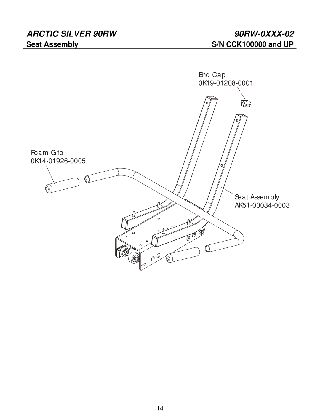 Life Fitness 90RW manual Seat Assembly 