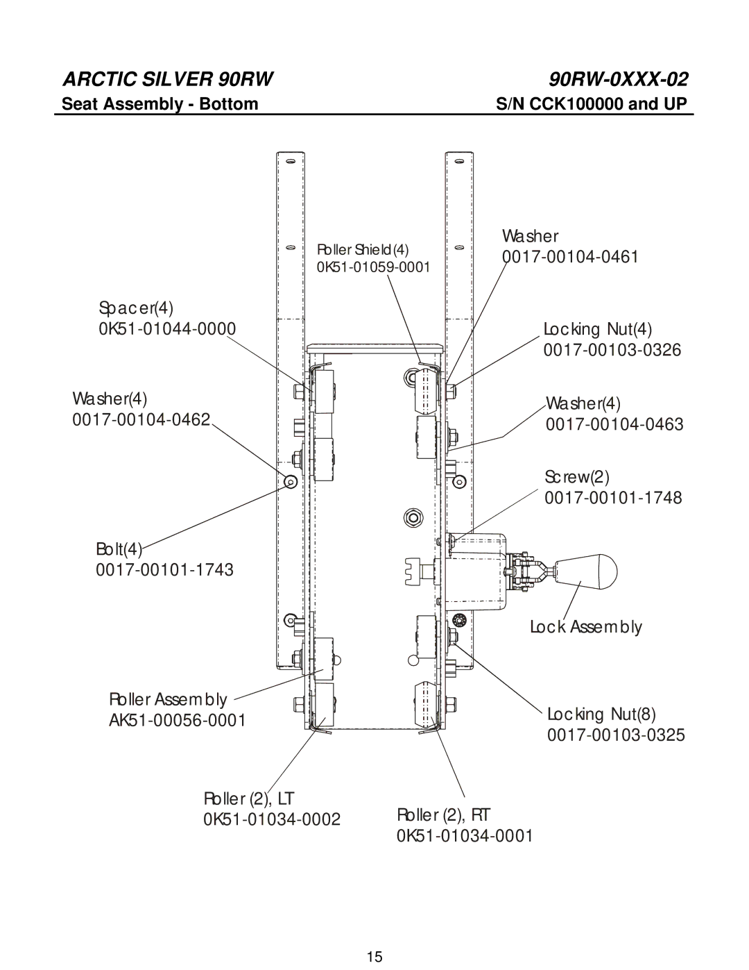 Life Fitness 90RW manual Seat Assembly Bottom 