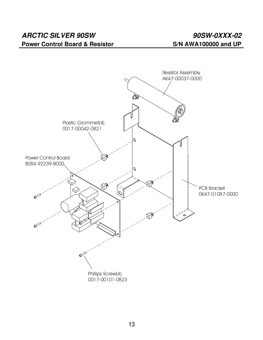 Life Fitness 90SW manual Power Control Board & Resistor 