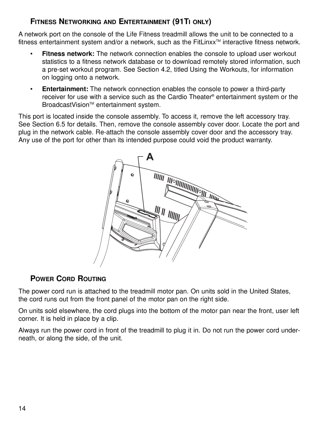 Life Fitness 91Ti, 90T operation manual Fitness Networking and Entertainment 91TI only 