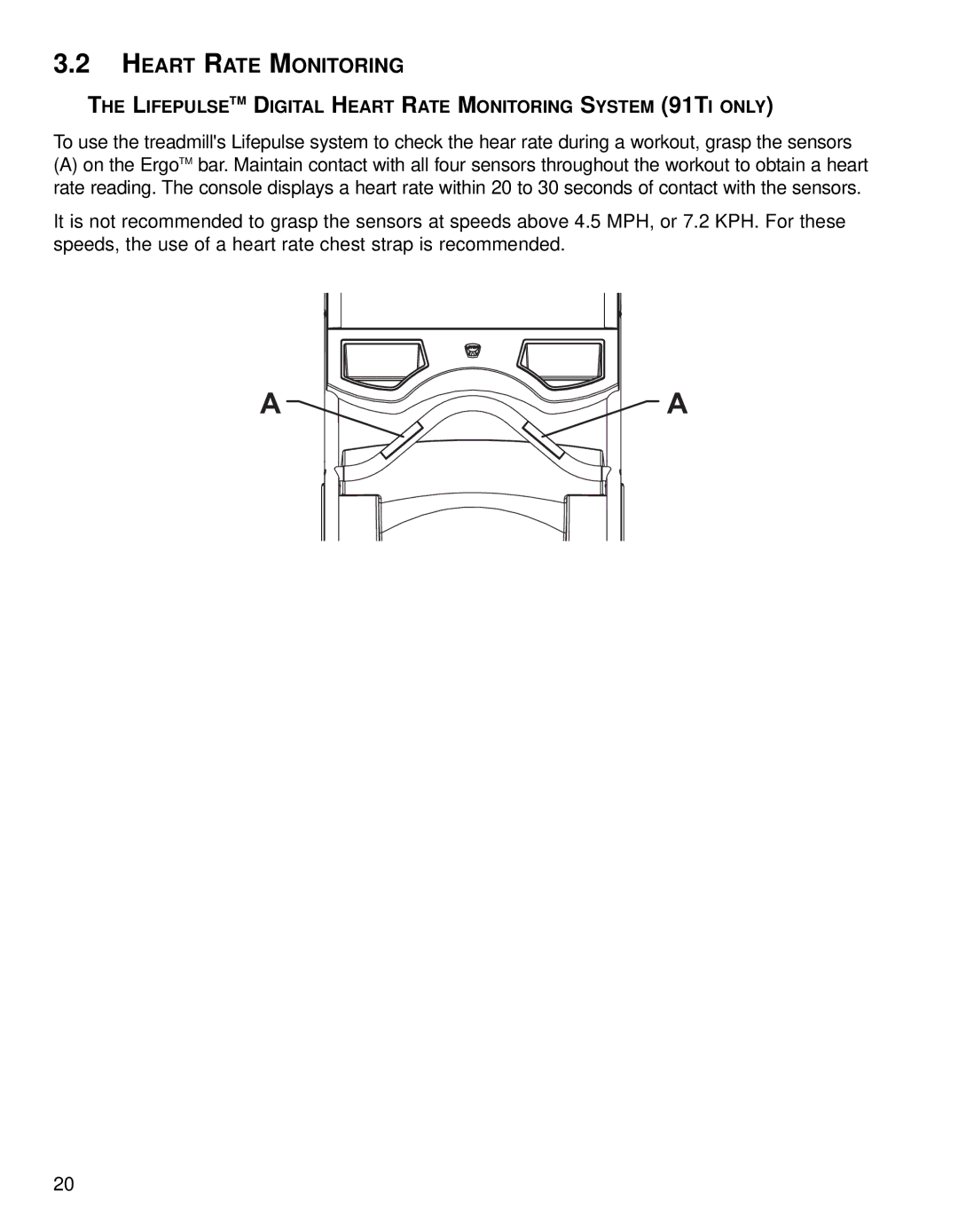 Life Fitness 91Ti, 90T operation manual Heart Rate Monitoring 