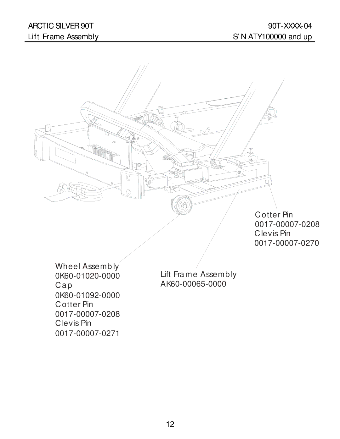 Life Fitness 90T-XXXX-04 manual Lift Frame Assembly 