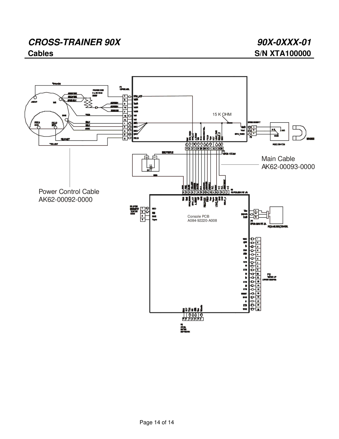 Life Fitness 90X-0XXX-01 manual Cables 