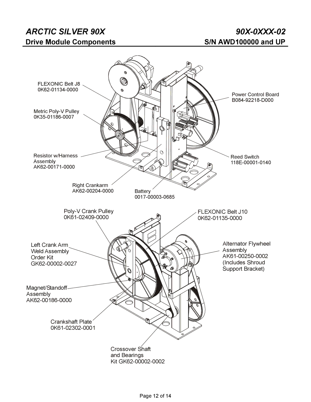 Life Fitness 90X-0XXX-02 manual Drive Module Components 