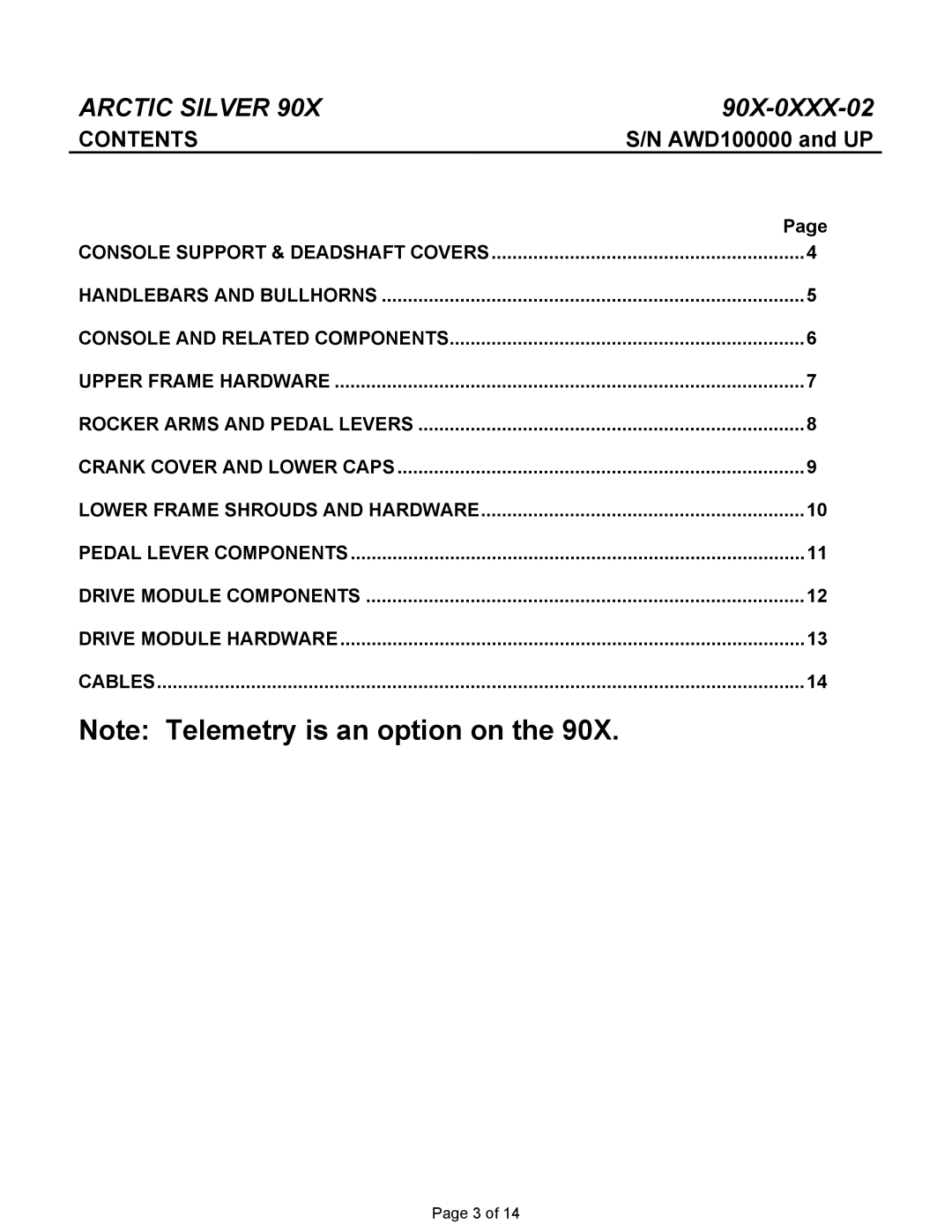 Life Fitness 90X-0XXX-02 manual Contents 