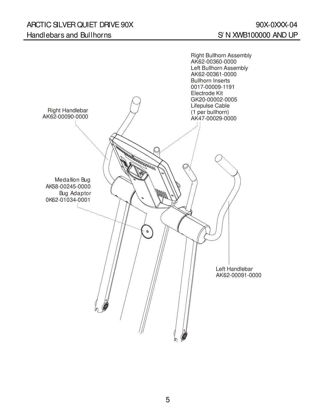 Life Fitness 90X-0XXX-04 manual Handlebars and Bullhorns 