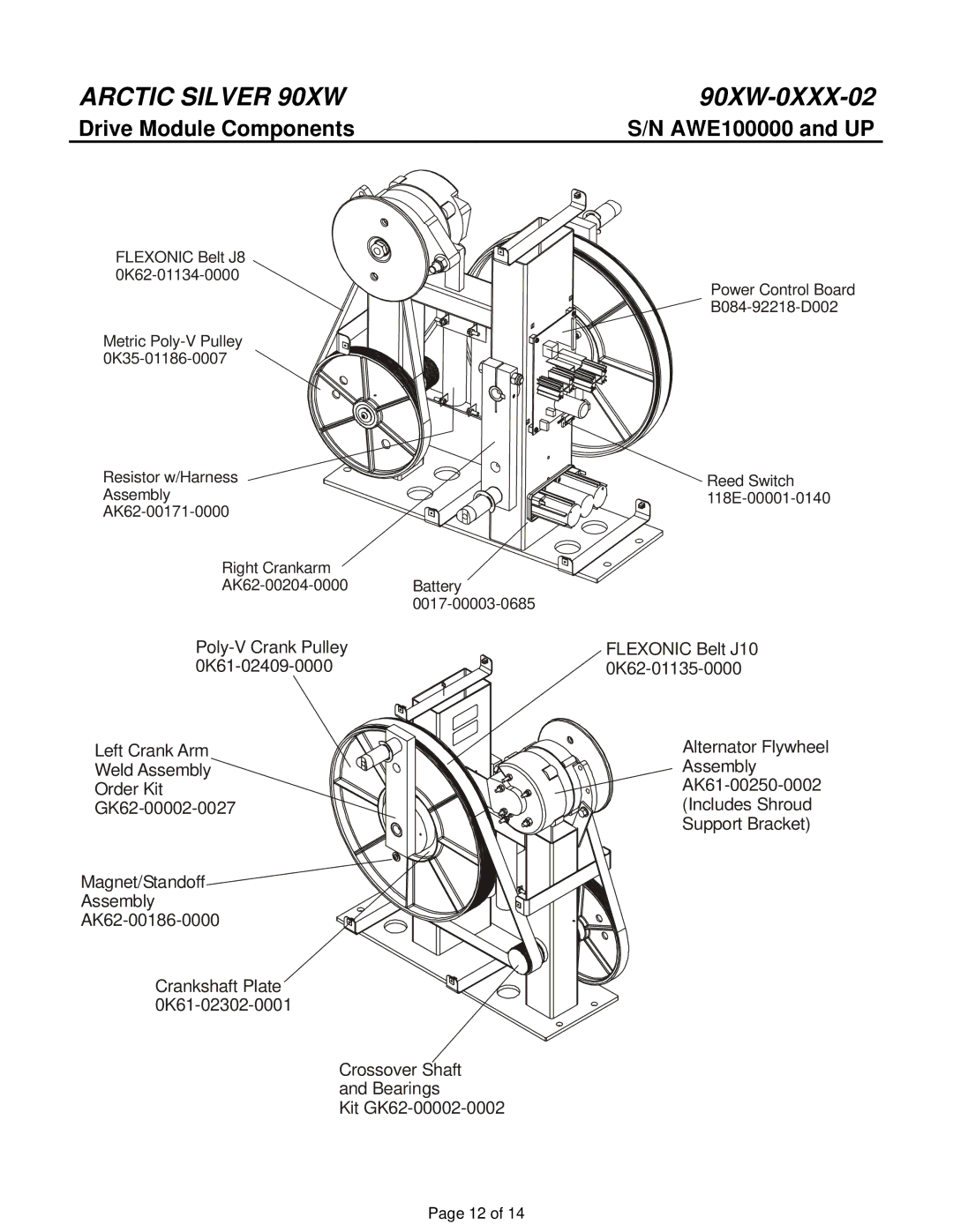 Life Fitness 90XW-0XXX-02 manual Drive Module Components 