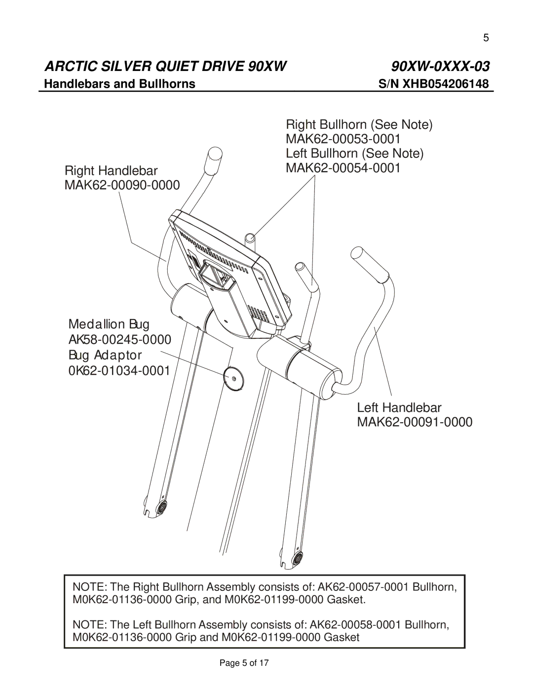 Life Fitness 90XW-0XXX-03 manual Handlebars and Bullhorns 