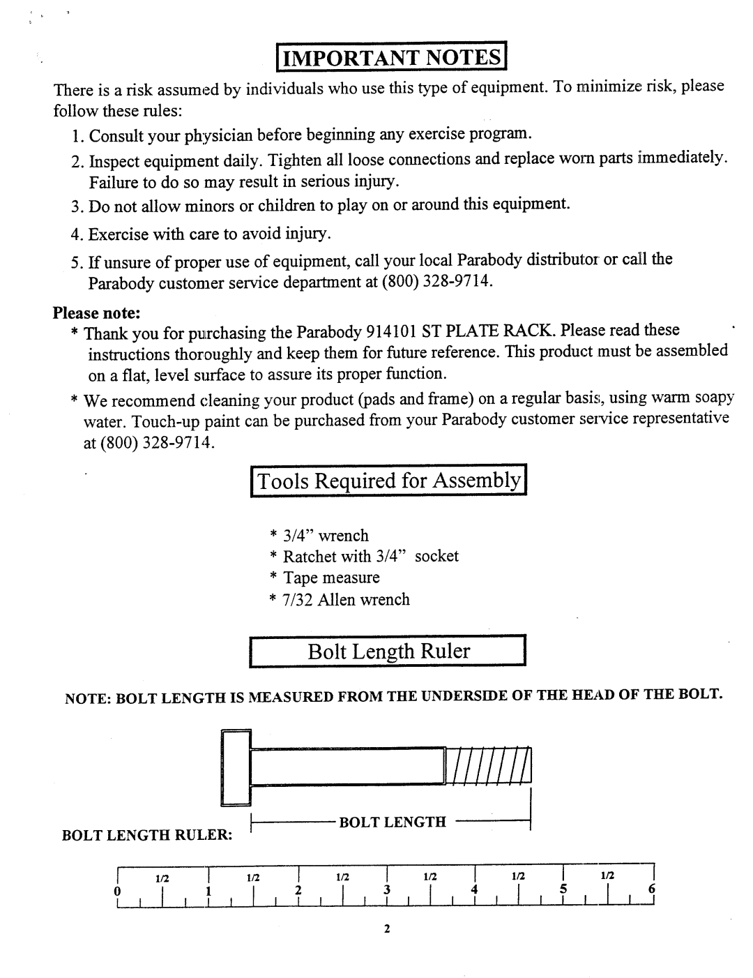 Life Fitness 914101 manual Important Notesi, Please note 