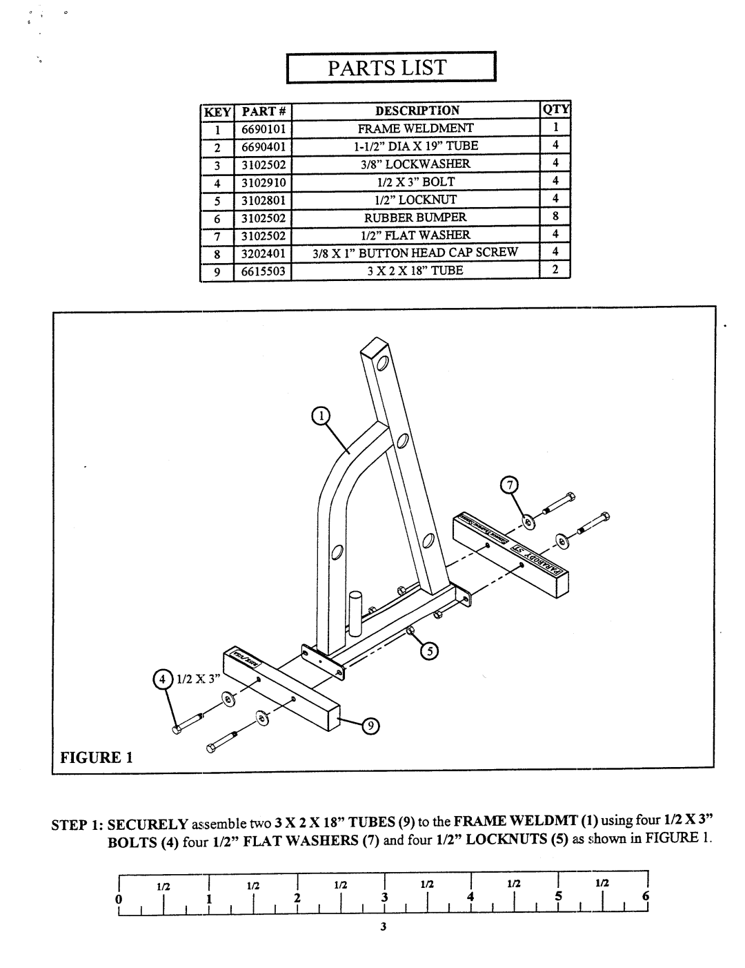 Life Fitness 914101 manual Parts List 