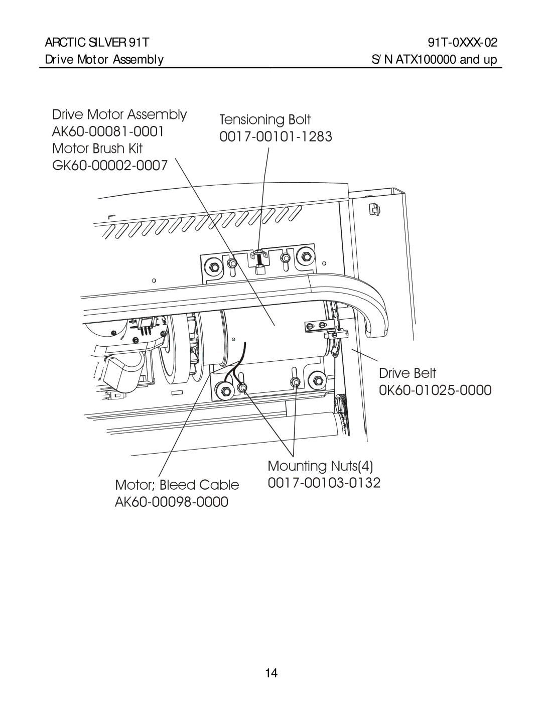 Life Fitness 91T manual Drive Motor Assembly 