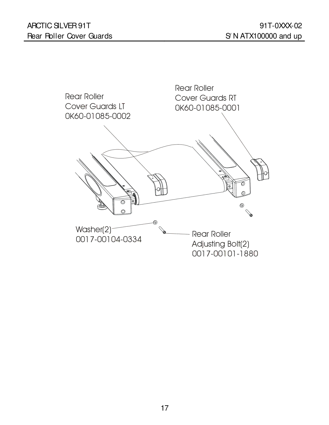 Life Fitness 91T manual Rear Roller Cover Guards 