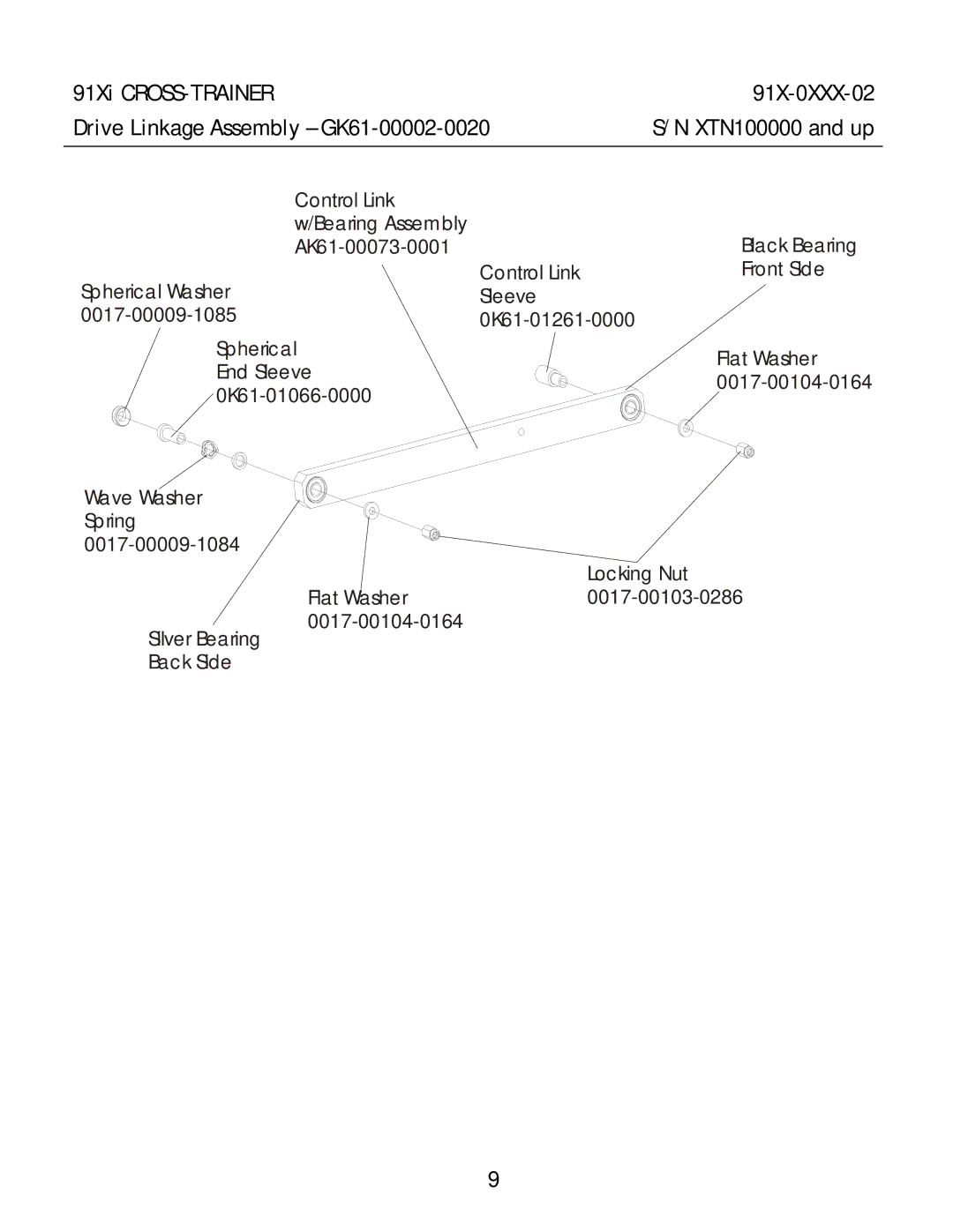 Life Fitness 91Xi manual XTN100000 and up 