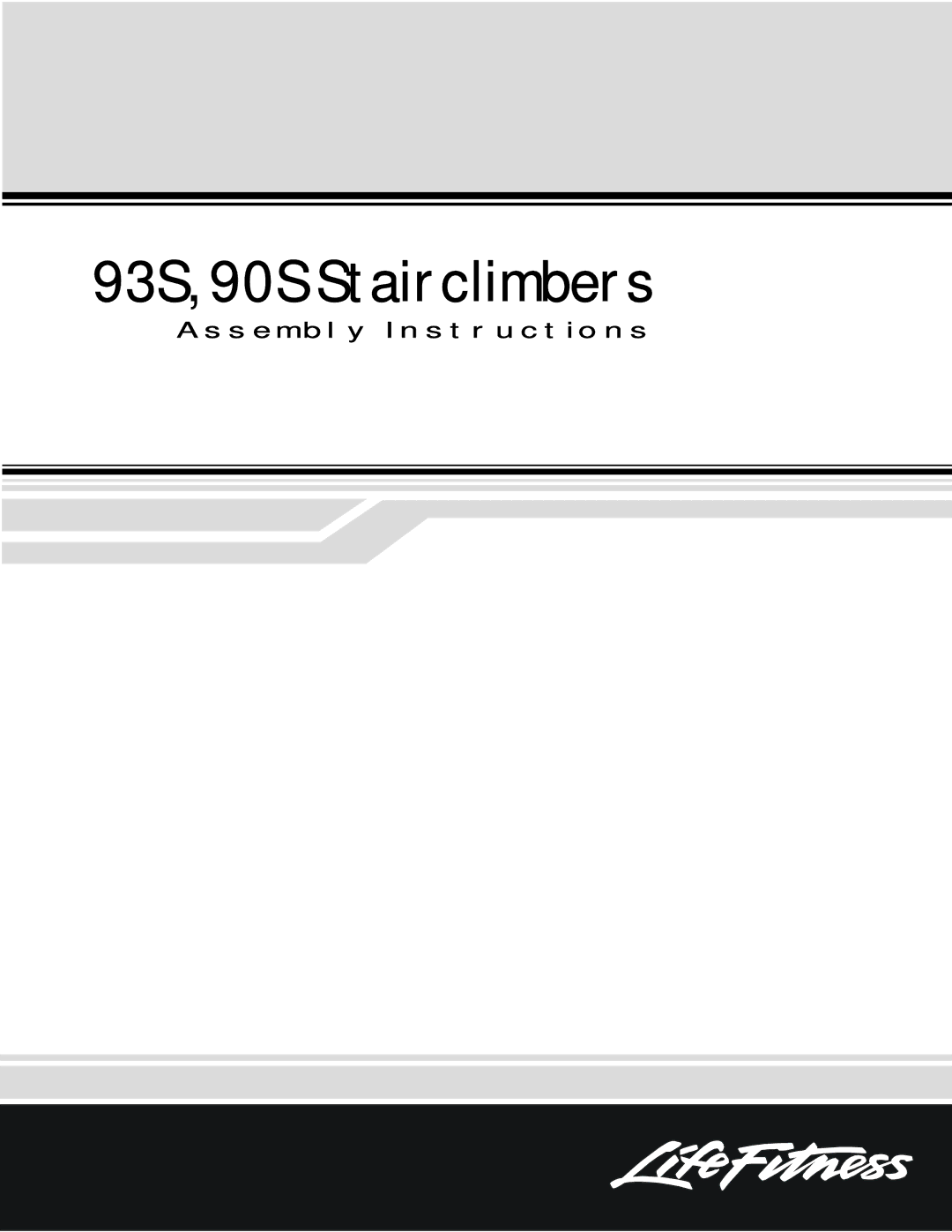 Life Fitness manual 93S, 90S Stairclimbers 
