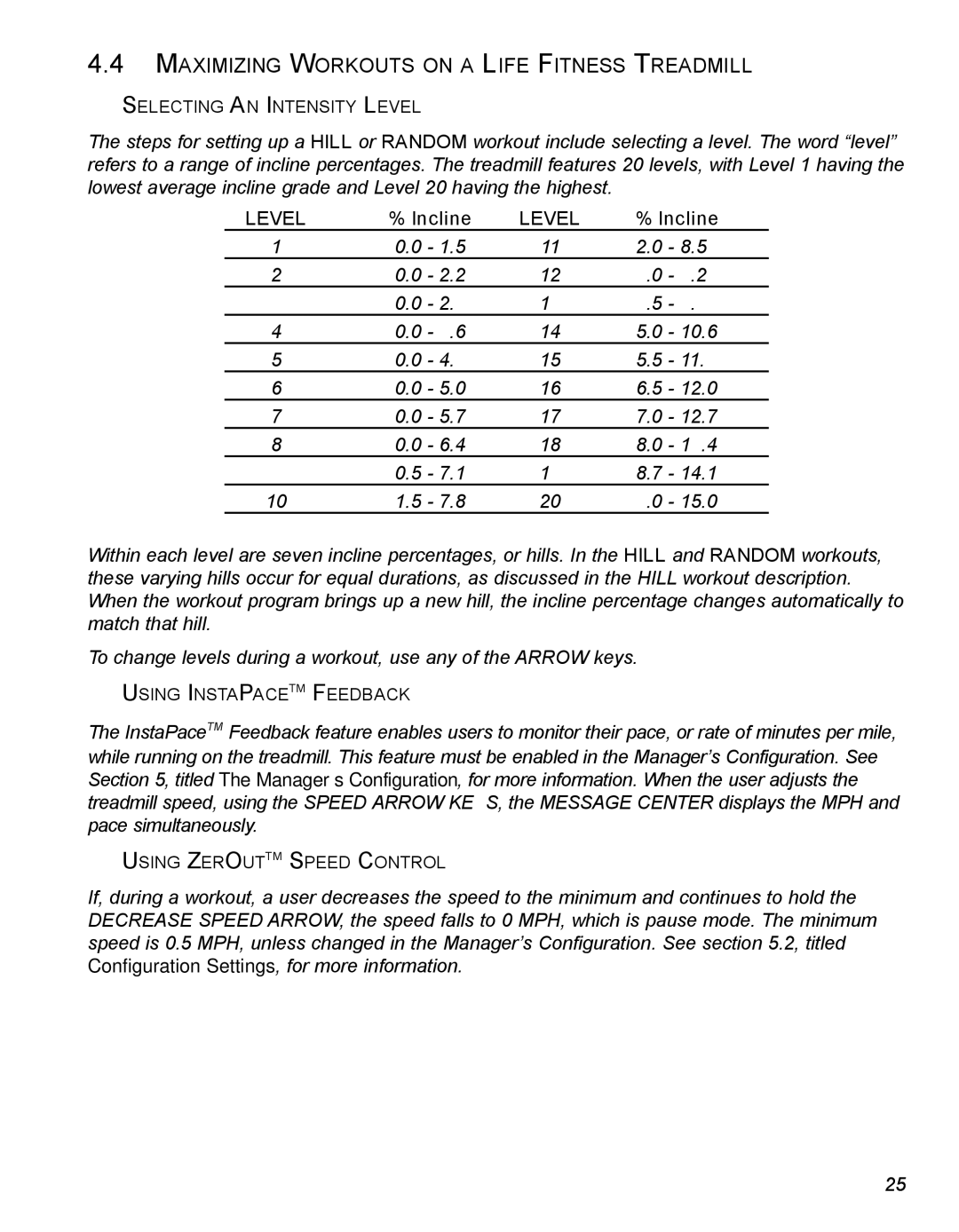 Life Fitness 93T operation manual Maximizing Workouts on a Life Fitness Treadmill 