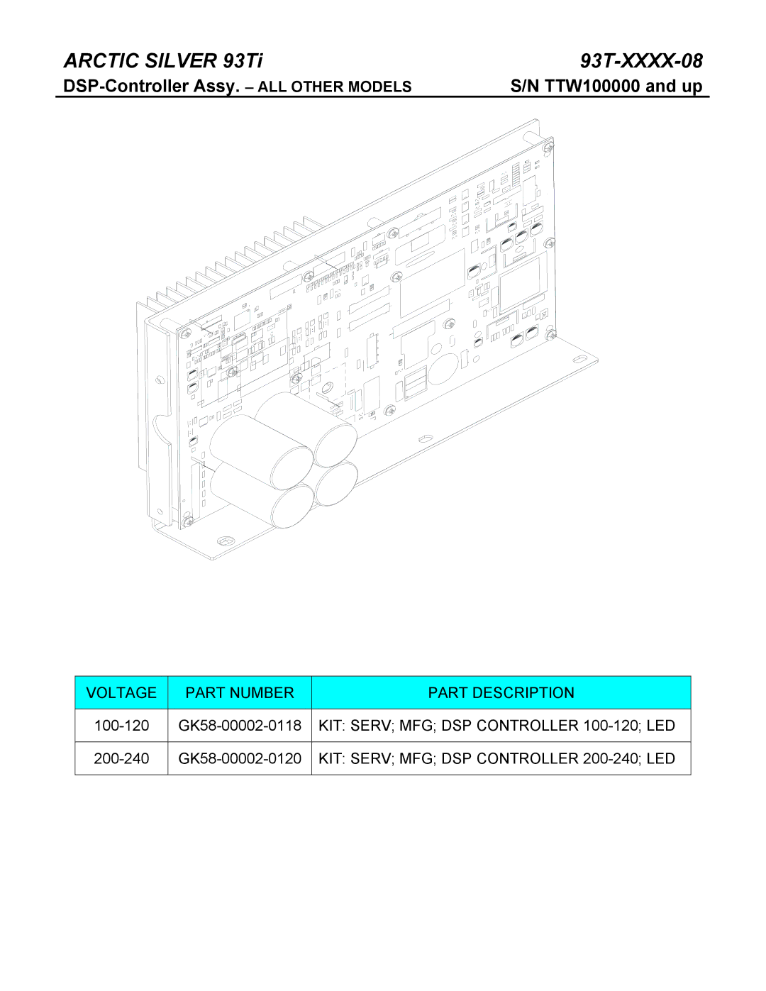 Life Fitness 93Ti manual DSP-Controller Assy. ALL Other Models 