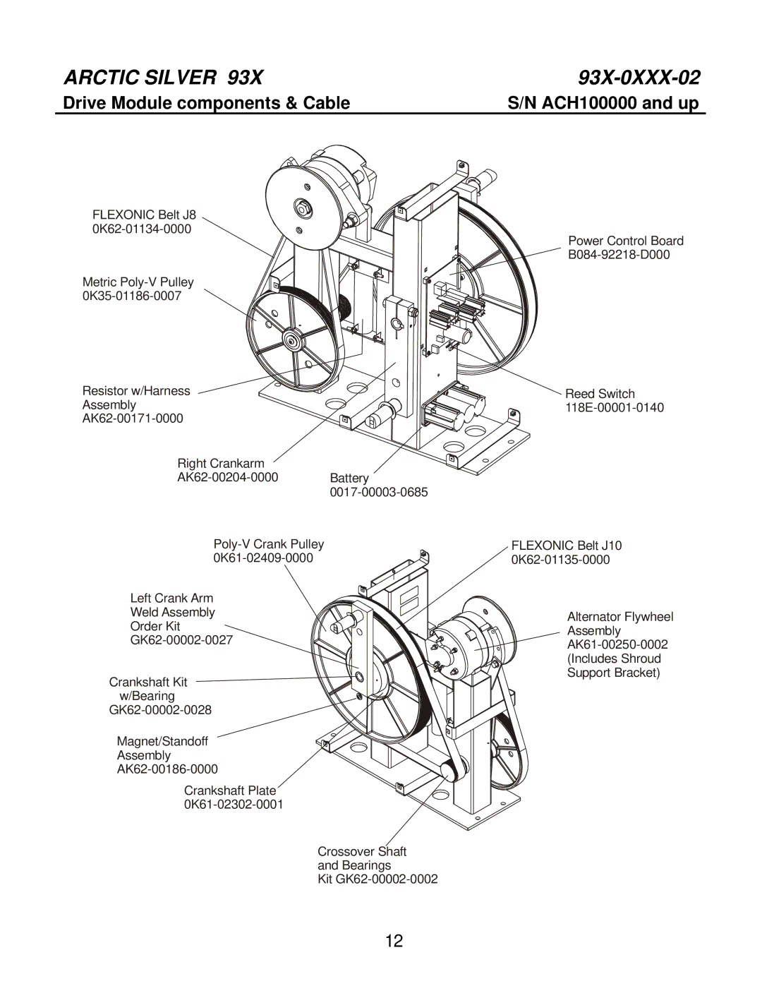 Life Fitness 93X-0XXX-02 manual Drive Module components & Cable 