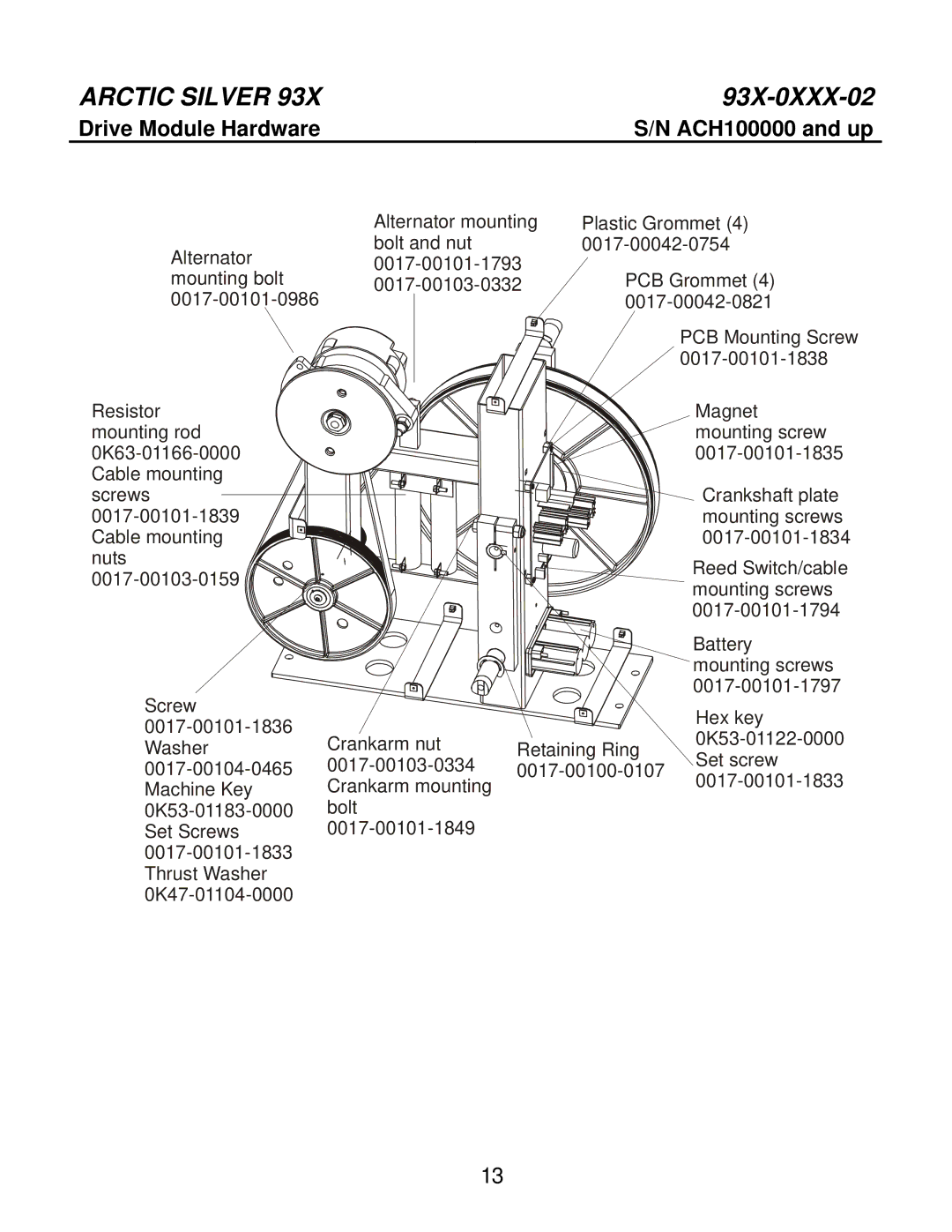 Life Fitness 93X-0XXX-02 manual Drive Module Hardware 