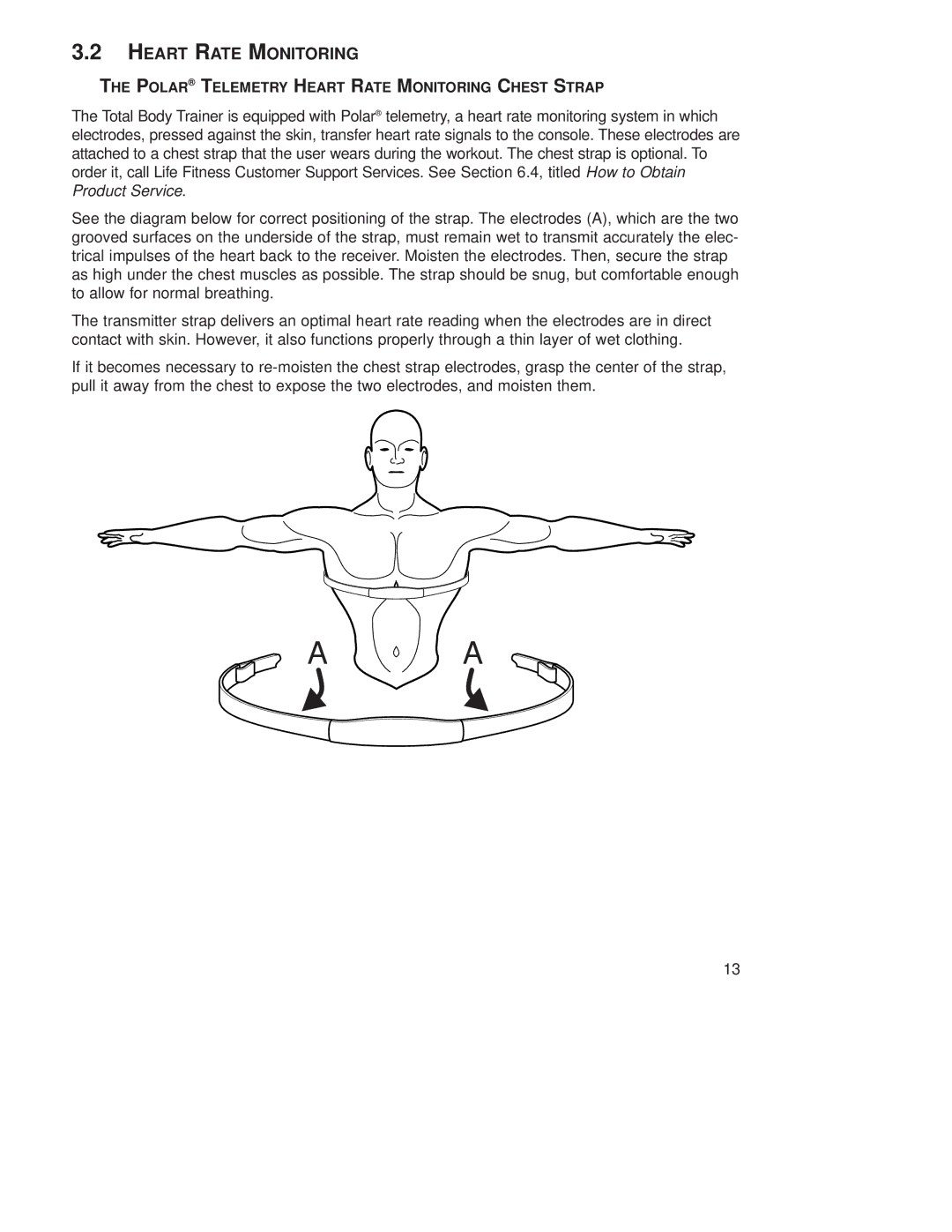 Life Fitness 93X operation manual Heart Rate Monitoring 