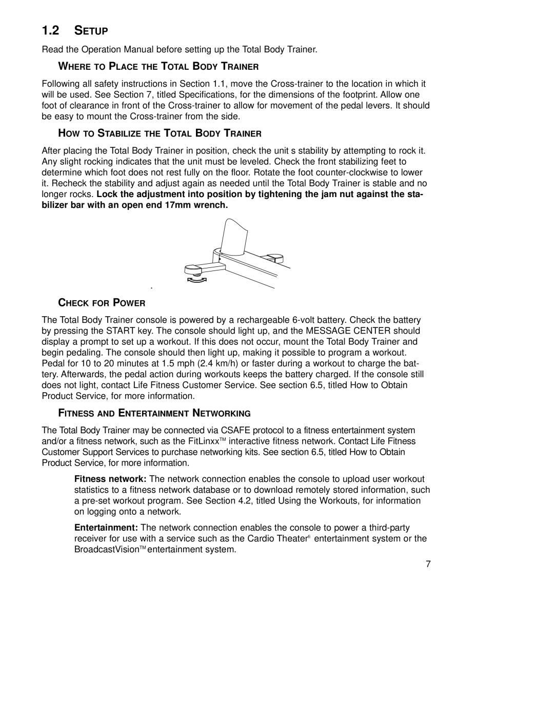 Life Fitness 93X operation manual Setup 