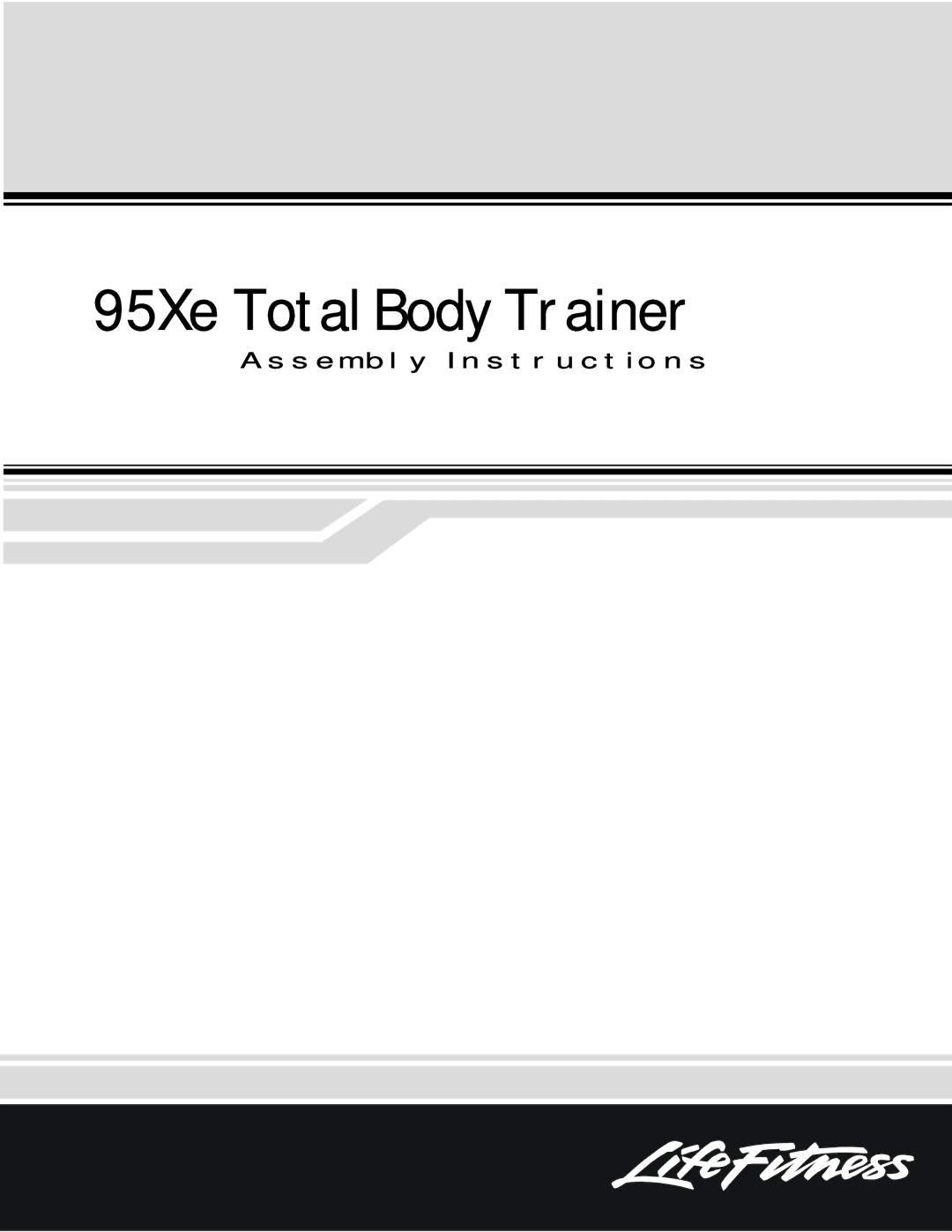 Life Fitness 93Xe manual 95Xe Total Body Trainer 