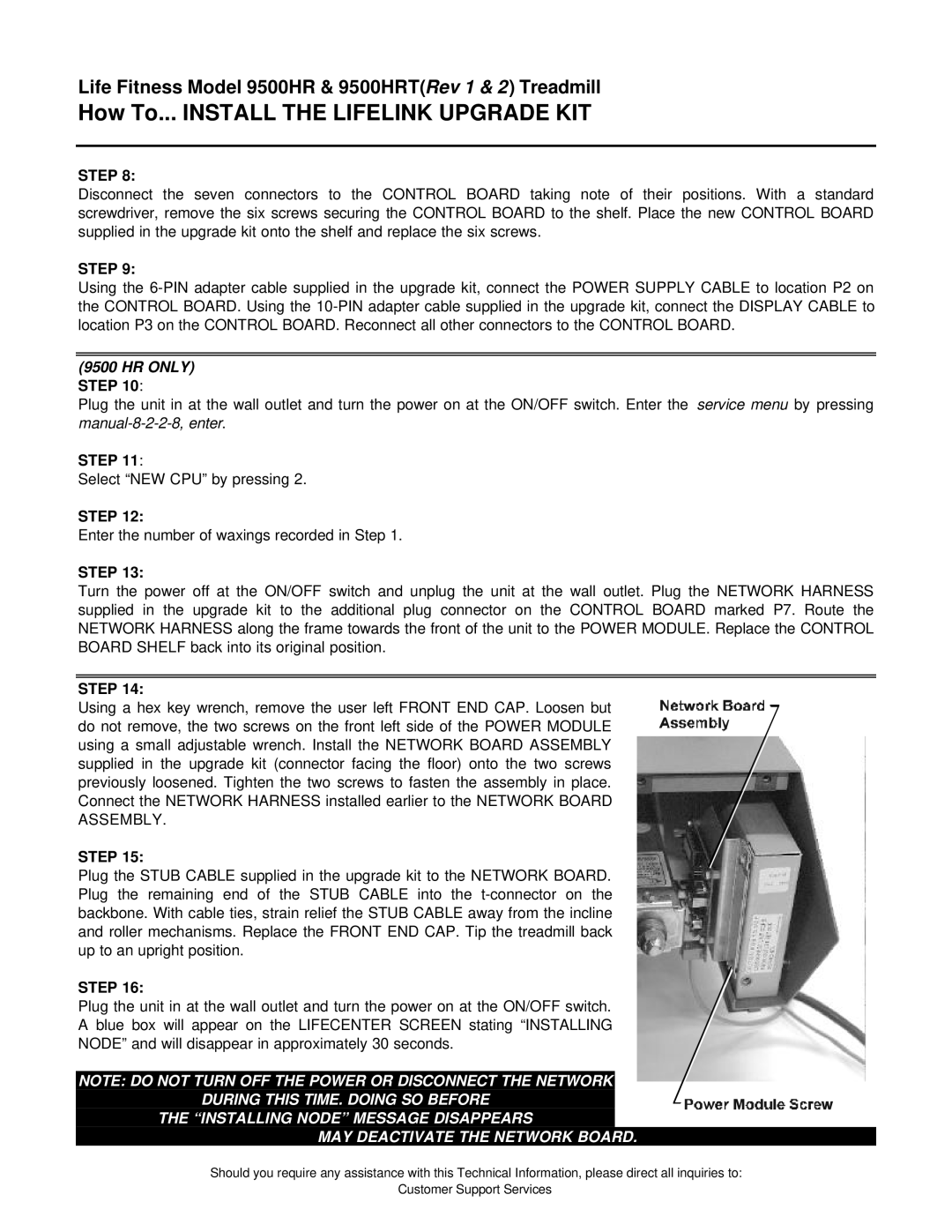 Life Fitness 9500HRT manual HR only Step 