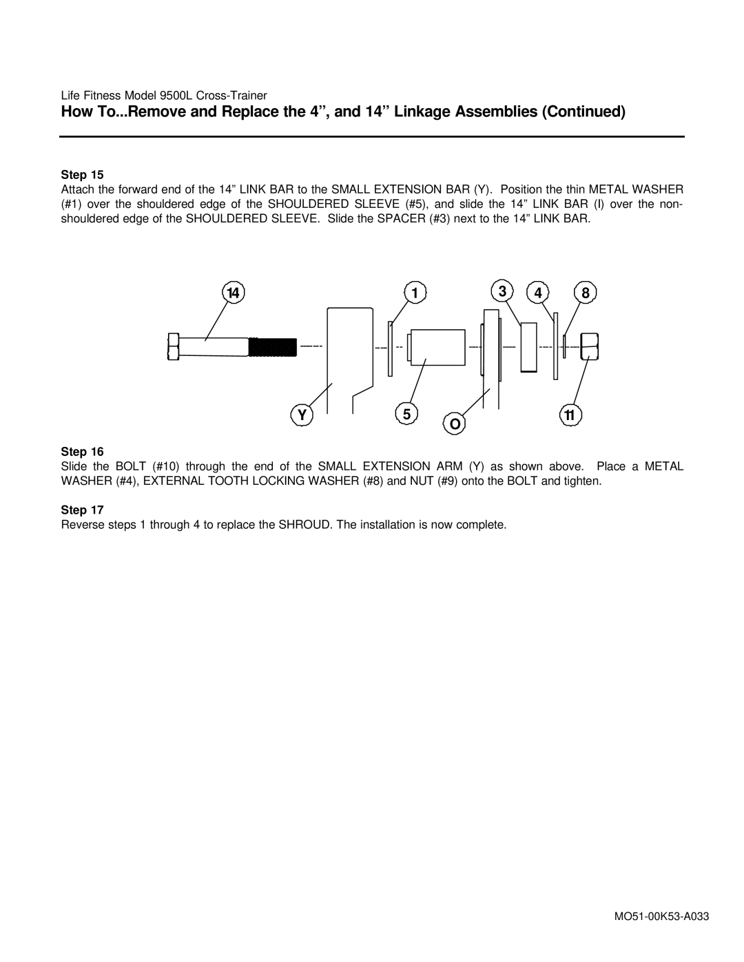 Life Fitness 9500L manual MO51-00K53-A033 