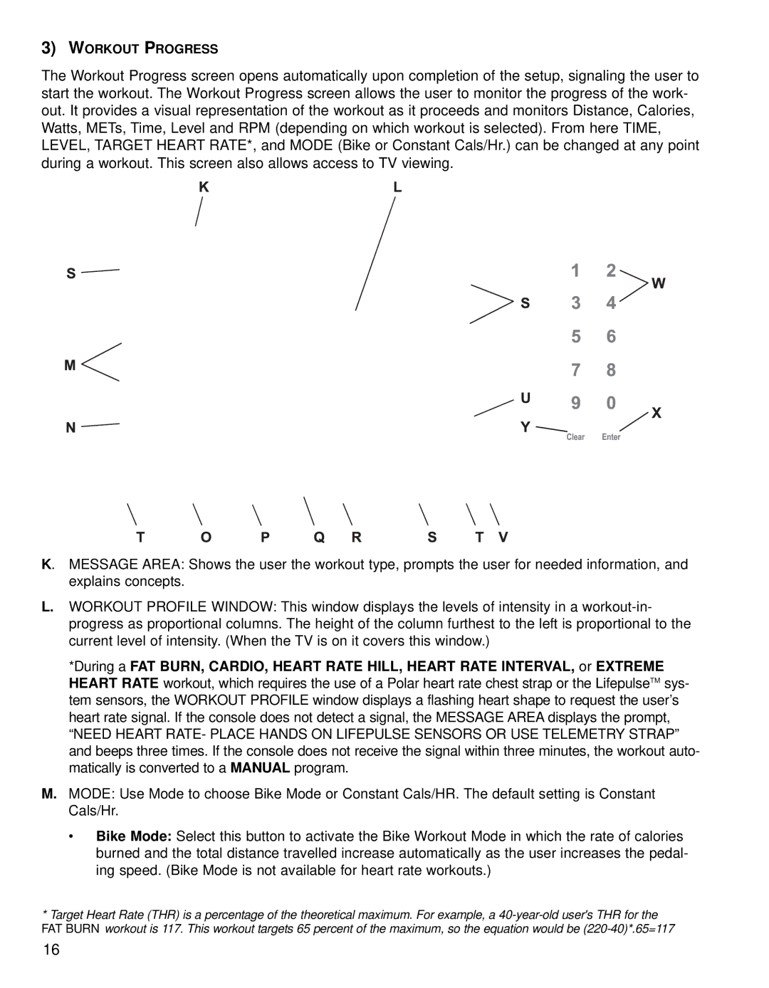 Life Fitness 95CE operation manual Workout Progress 