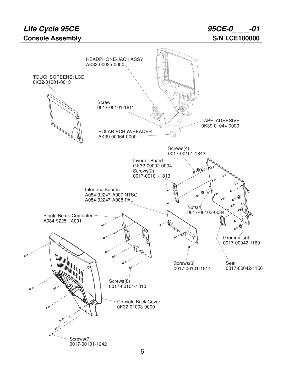 Life Fitness 95CEZ manual HEADPHONE-JACK Assy 