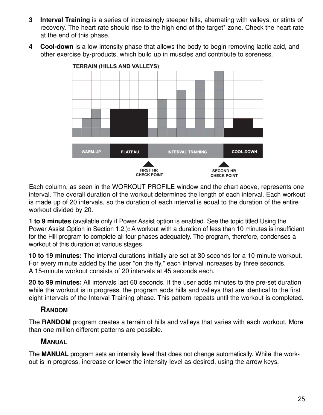 Life Fitness 95CI operation manual Random, Manual 