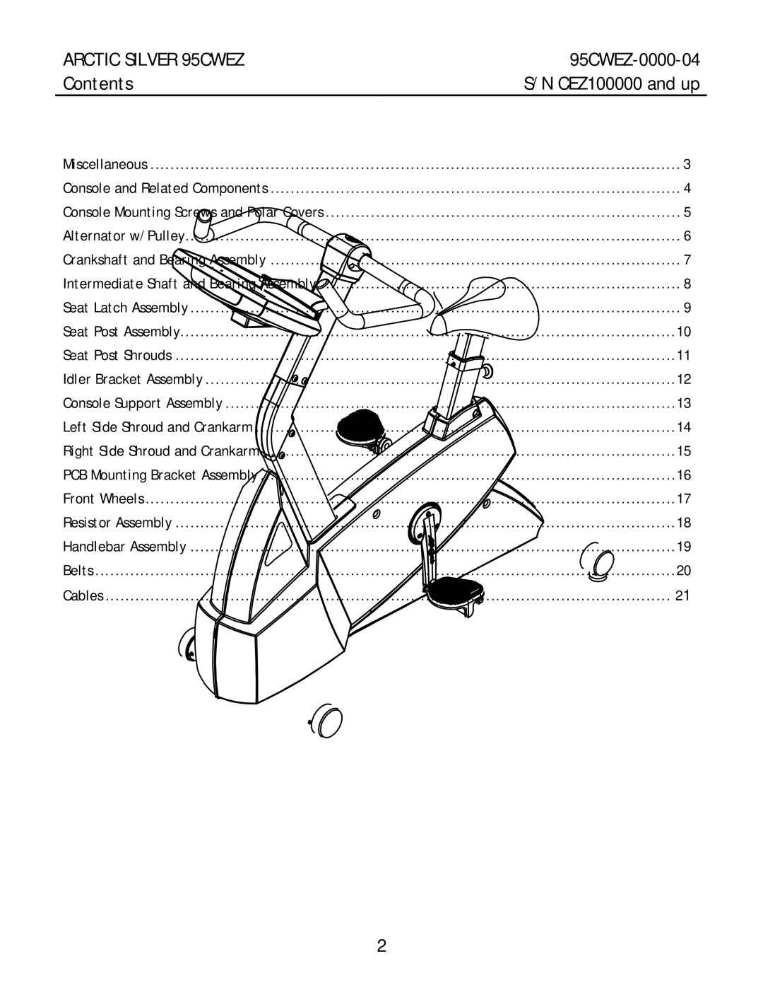 Life Fitness manual 95CWEZ-0000-04, Contents 